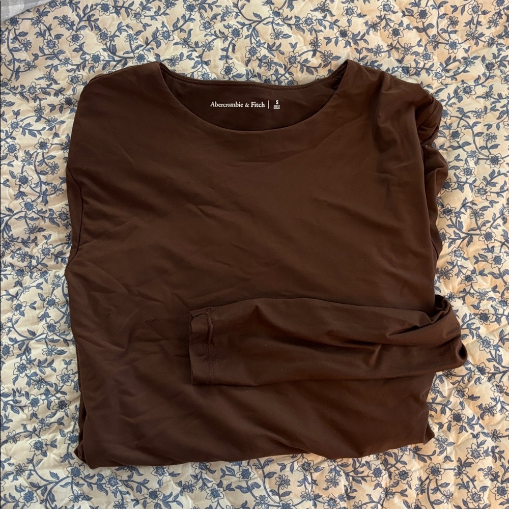 Abercrombie & Fitch Brown Long-Sleeve Bodysuit